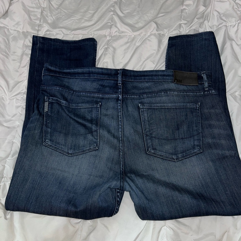 Paige Normandie Straight Men's Jeans 38 X 28 Stingray Dark Blue Fits 42 x 28 - Picture 5 of 10